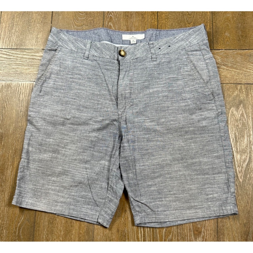 Rip Curl Tailored Walk Shorts Men's Size 32 Gray Chambray Flat Front Casual